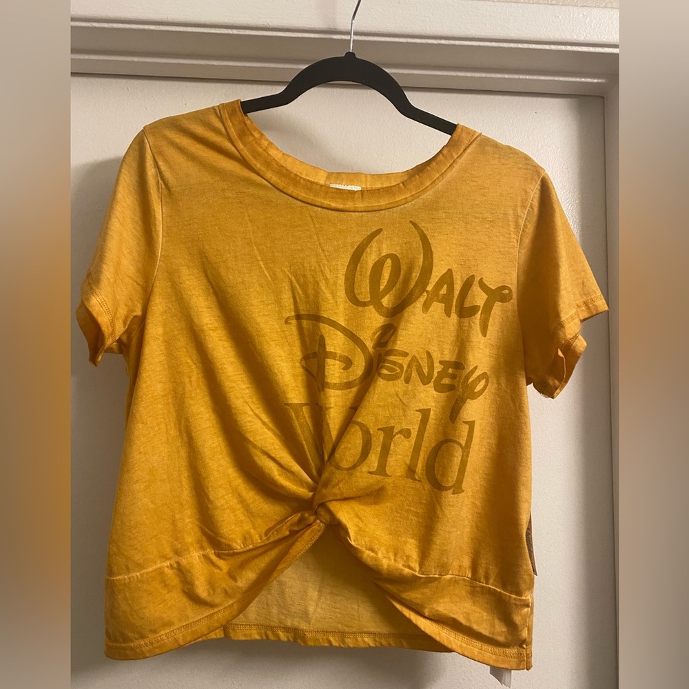 Disney Parks Original NWT Mustard Yellow Crop Top Size Large